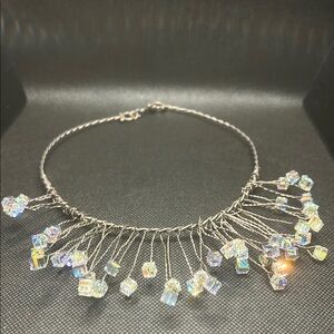 Dazzling Silver Crystal Necklace